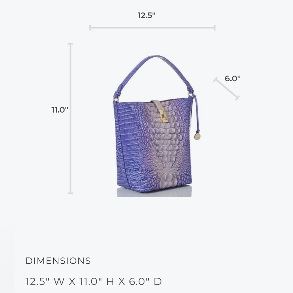 ✨️💜 BRAHMIN Melbourne Ombre shira magical mini bucket crossbody ✨️💜 - Picture 5 of 8